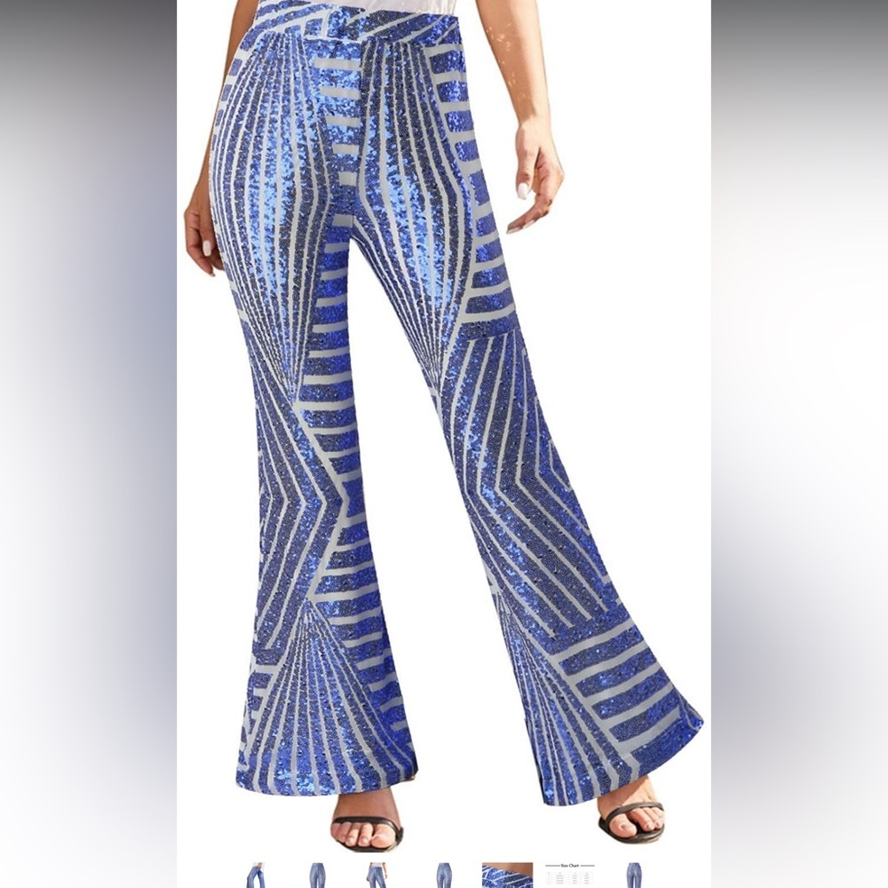 Sequin Flare Pants